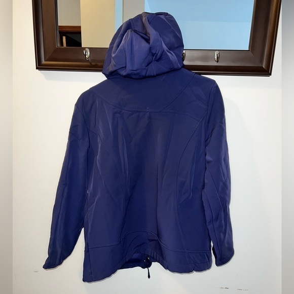 LL Bean Ladies Dark Blue Fleece Lined Jacket Size Large - Picture 5 of 7